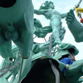 La première phase des travaux comprend la restauration des quadriges du sculpteur Georges Récipon
