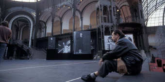 Maurice Béjart au Grand Palais pour "La Danse en Révolution". Paris, 17 avril 